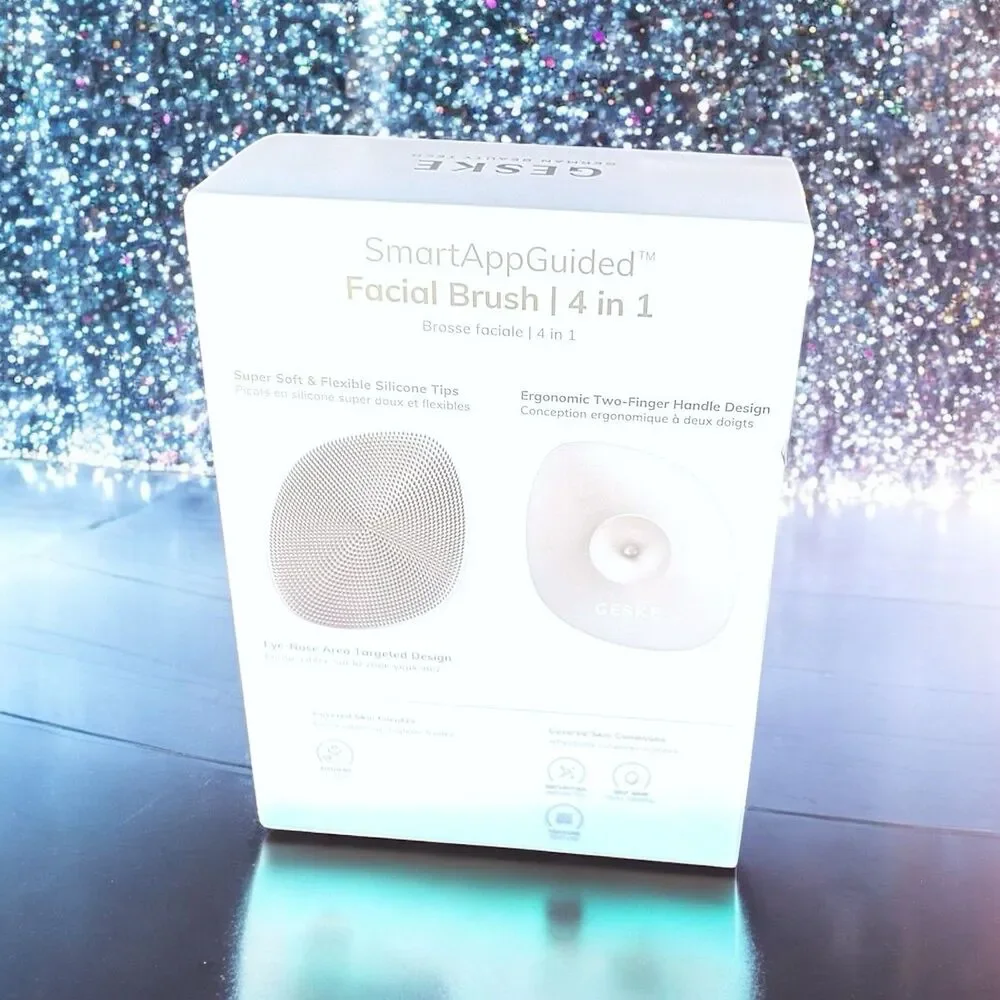 GESKE Facial Brush SmartAppGuided 4 in 1 Facial Brush in Starlight New in Box
